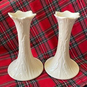 Lenox Fine Ivory China Woodland large Candlesticks set of 2
